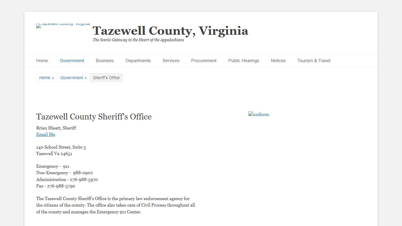 Sheriff’s Office – Tazewell County, Virginia
